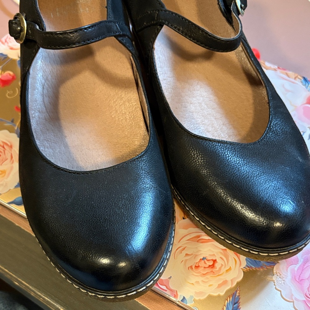 Dansko Black Mary Jane Wedge - Picture 5 of 9